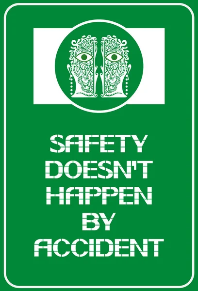 Seguridad Ocurre Por Accidente Condiciones Importantes Para Mantener Salud Observancia — Archivo Imágenes Vectoriales