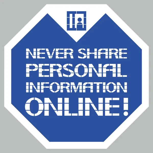 New Shape Personal Information Online Staying Safe Online Internet Surf — стоковый вектор