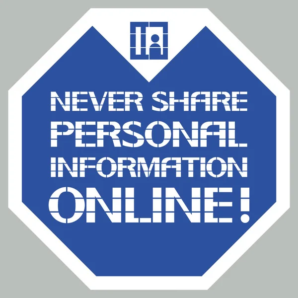 New Shape Personal Information Online Staying Safe Online Internet Surf — стоковый вектор