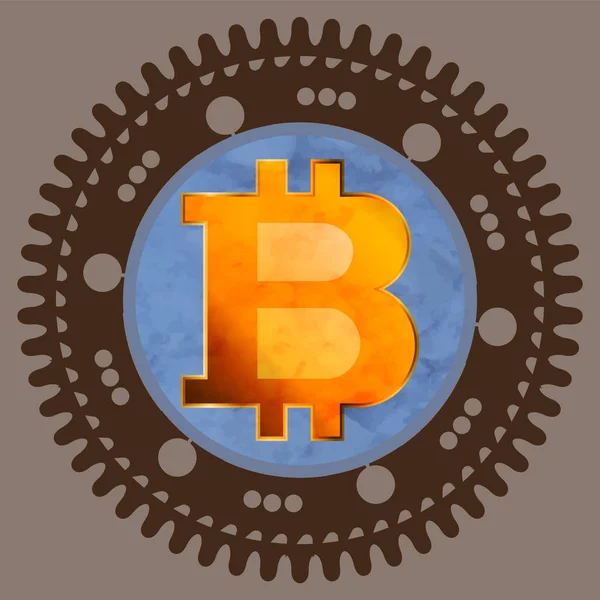 Cambio de dinero bitcoin . — Archivo Imágenes Vectoriales