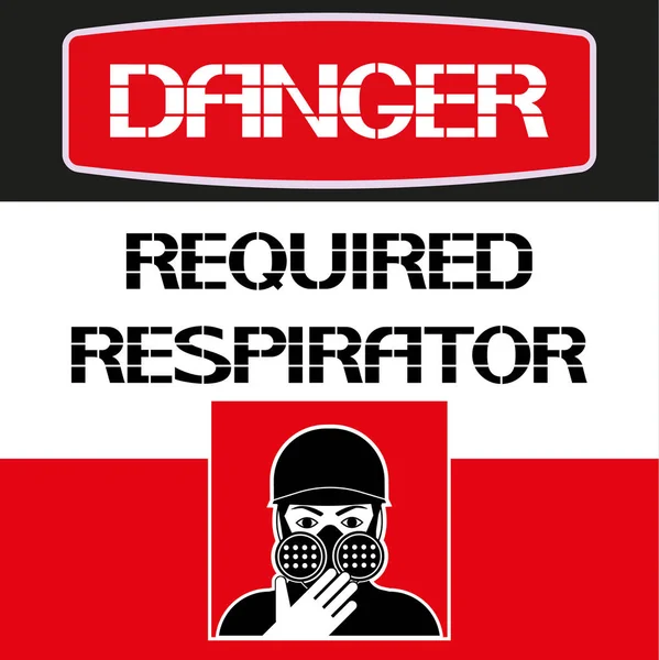 Signal respirateur requis . — Image vectorielle