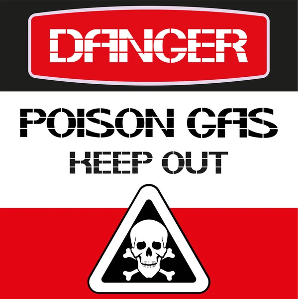 Gas velenoso tenere fuori . — Vettoriale Stock