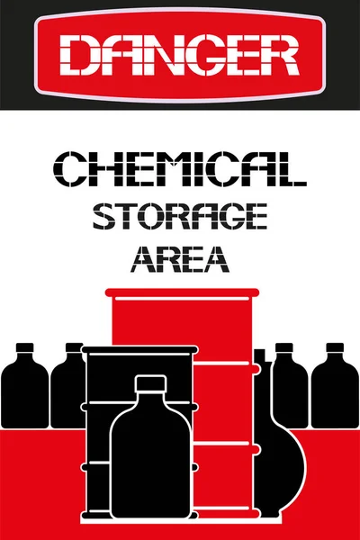 Área de almacenamiento químico . — Archivo Imágenes Vectoriales