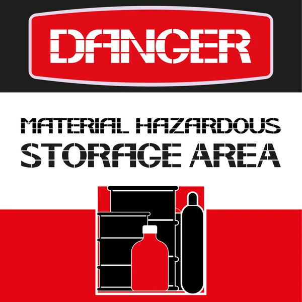 Κίνδυνος. Επικίνδυνα υλικά. — Διανυσματικό Αρχείο