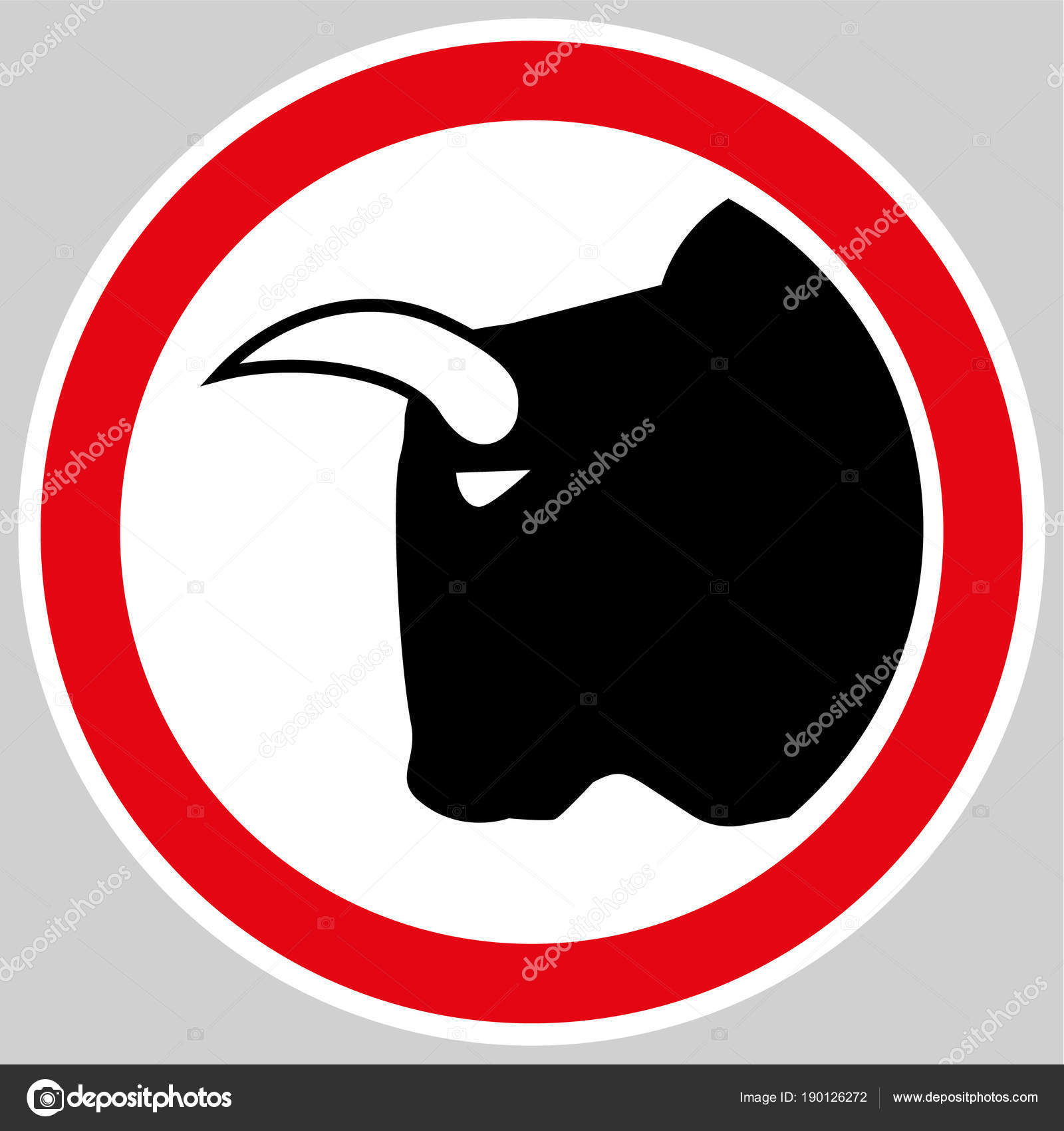这是禁止公牛, 一个标志. 图库矢量图©RifKhasan 190126272