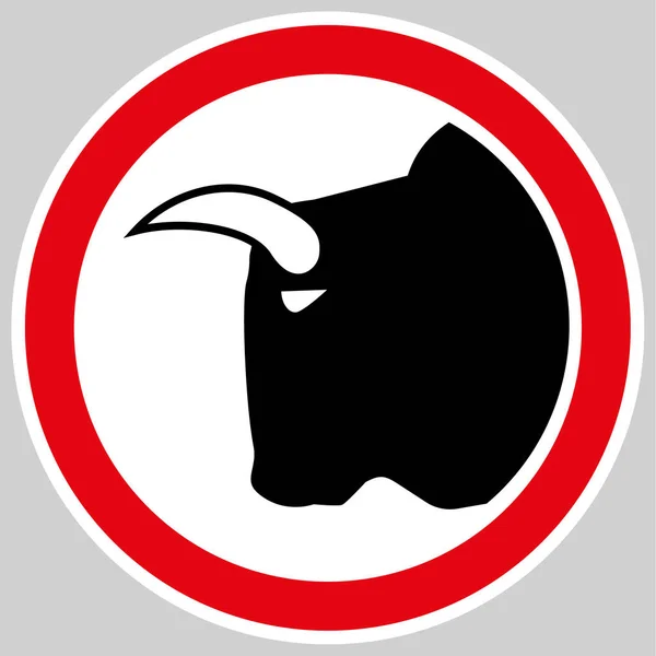 Het is verboden stieren, een teken. — Stockvector