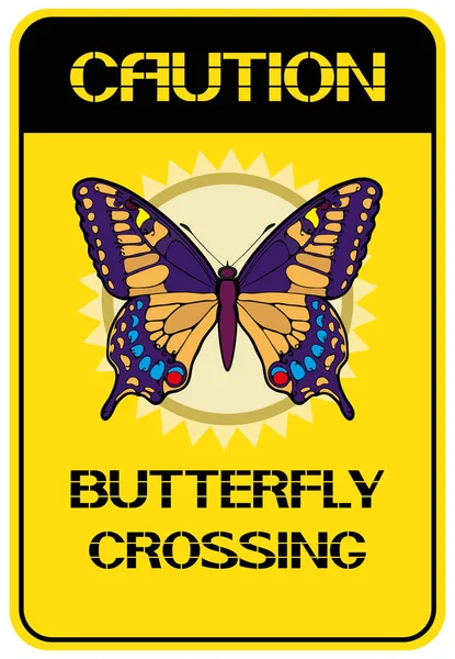 Cruce de mariposas, signo . — Archivo Imágenes Vectoriales