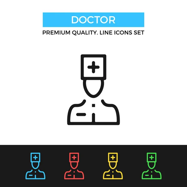 Vector arts pictogram. Dunne lijn pictogram — Stockvector