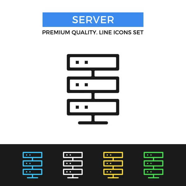 Vektor-Server-Symbol. Thin-Line-Symbol — Stockvektor