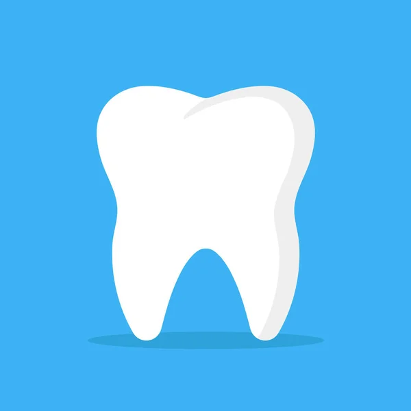 Icona del dente vettoriale. Dente bianco. Illustrazione vettoriale — Vettoriale Stock