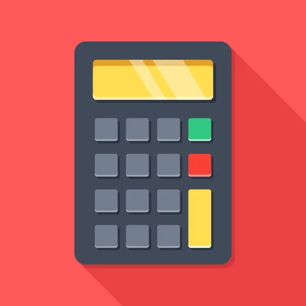 Icono de la calculadora vectorial. Icono plano. Diseño plano vector ilustración — Vector de stock