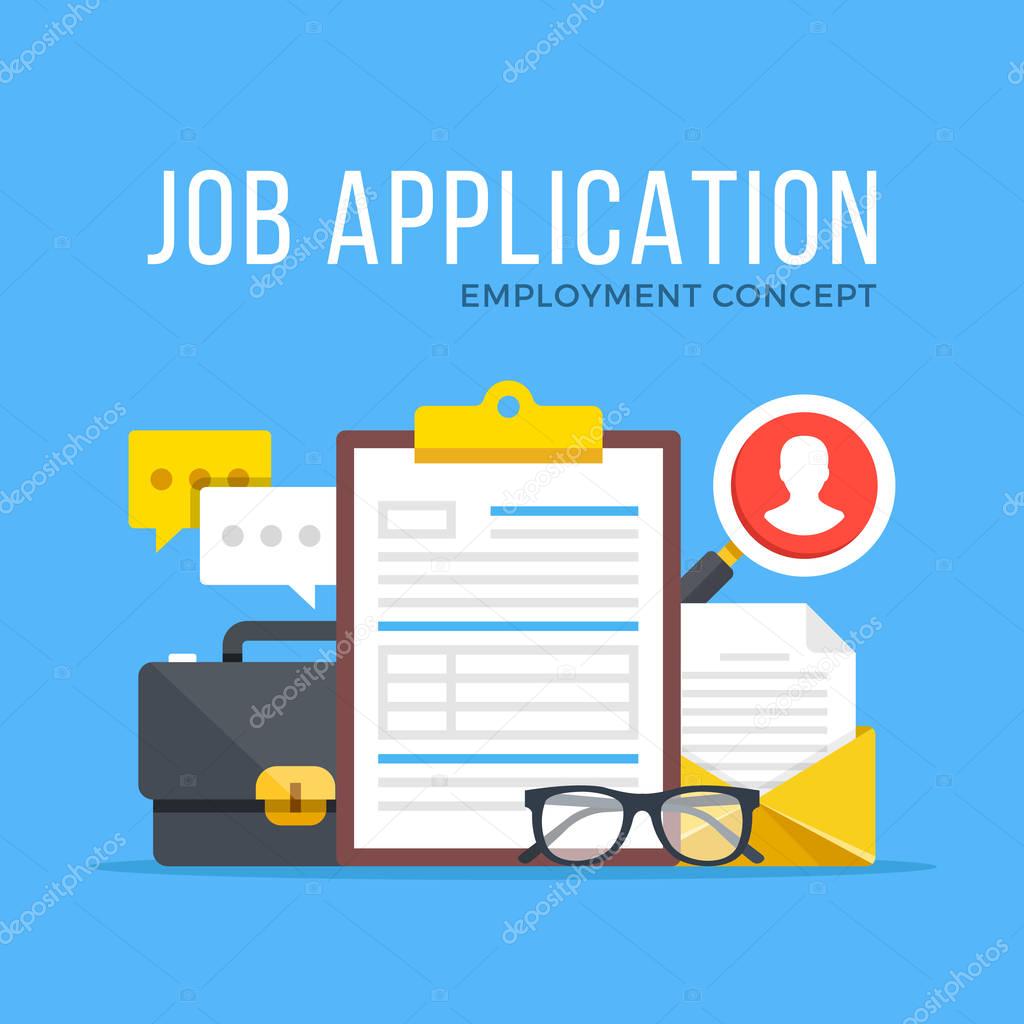 Solicitud de empleo. Empleo, recursos humanos, oferta de empleo