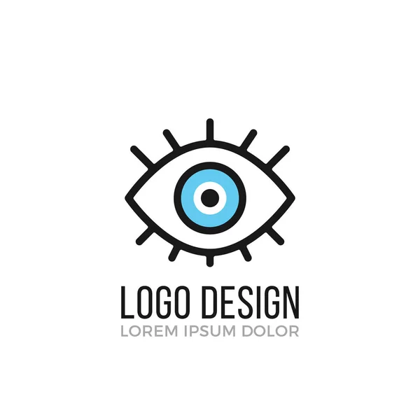 Concepto de diseño del logo Eye. Icono del ojo. Logotipo del vector — Archivo Imágenes Vectoriales