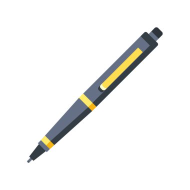 Kalem simgesi. Düz tasarım grafik illüstrasyon. Vektör kalem simgesi