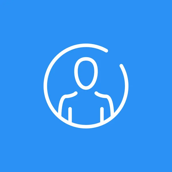 Vector account icon. User profile. Thin line design. Round line icon — Stock Vector