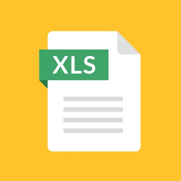 XLS dosya simgesi. Hesap cetveli tipi. Modern düz tasarım grafik çizimi. Vektör XLS simgesi — Stok Vektör