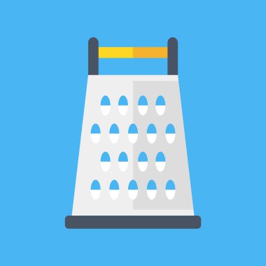 Vektör rende. Peynir rende simgesi. Düz tasarlamak vektör