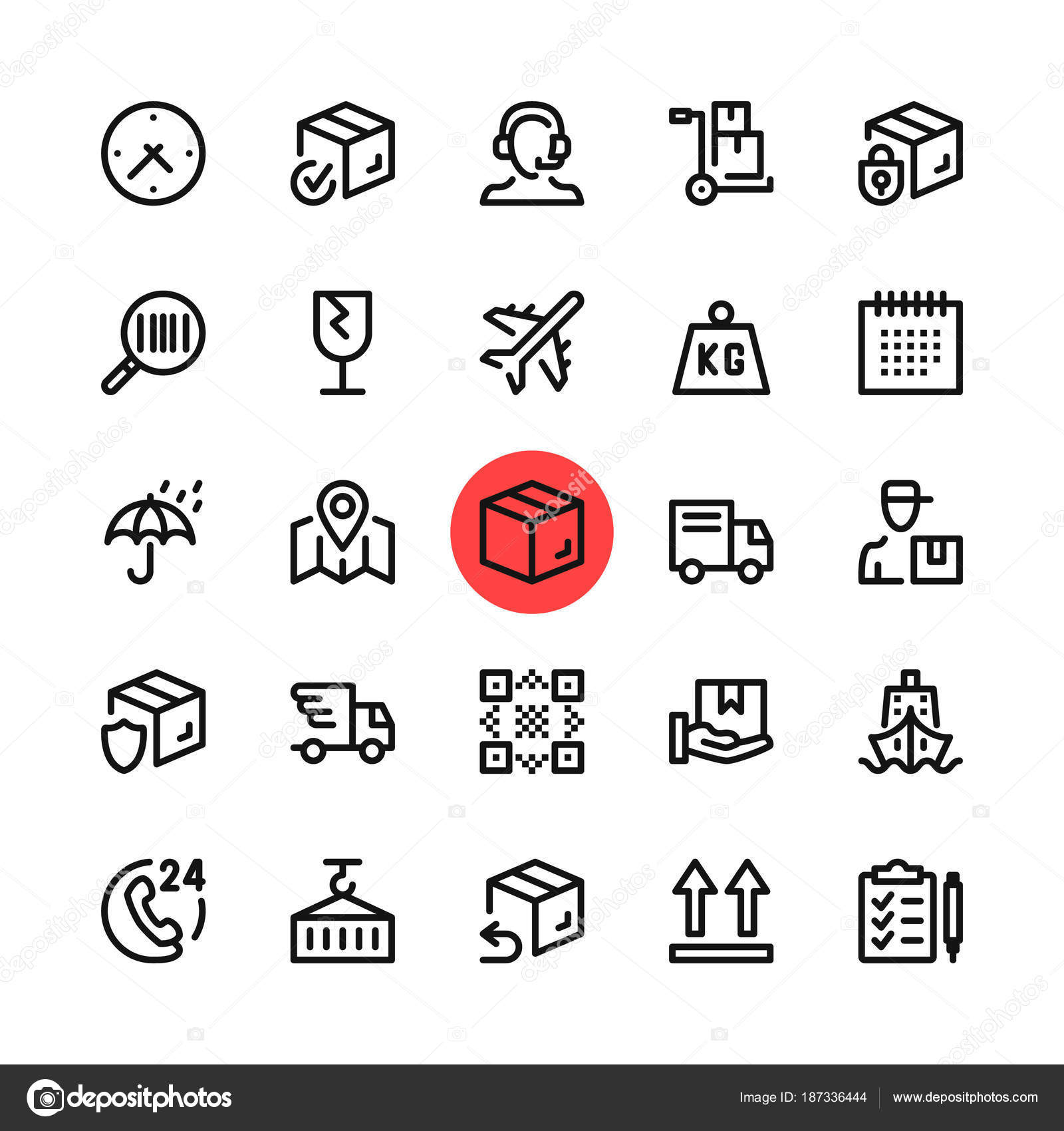 Set of Delivery shipping icon logo vector illustration. logistics