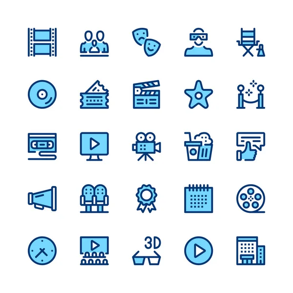 Кінотеатр Кінотеатр Серія Іконок Сучасні Концепції Графічного Дизайну Прості Символи — стоковий вектор