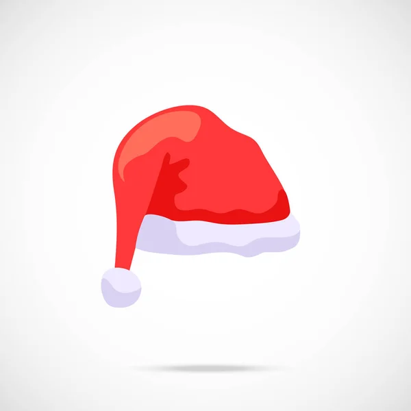 Chapeau Noël Icône Casquette Père Noël Illustration Vectorielle — Image vectorielle