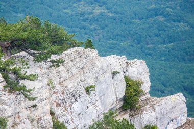 Aluşta, Kırım, Ukrayna - 13 Eylül 2007: Görünüm dağların. 