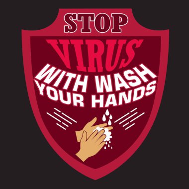 Virüs Alıntıları ve Slogan T-Shirt için iyi. Virüsü Ellerini Yıka ile Durdur.