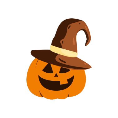 Kabak simgesi. Cadılar Bayramı işareti. Vektör çizim