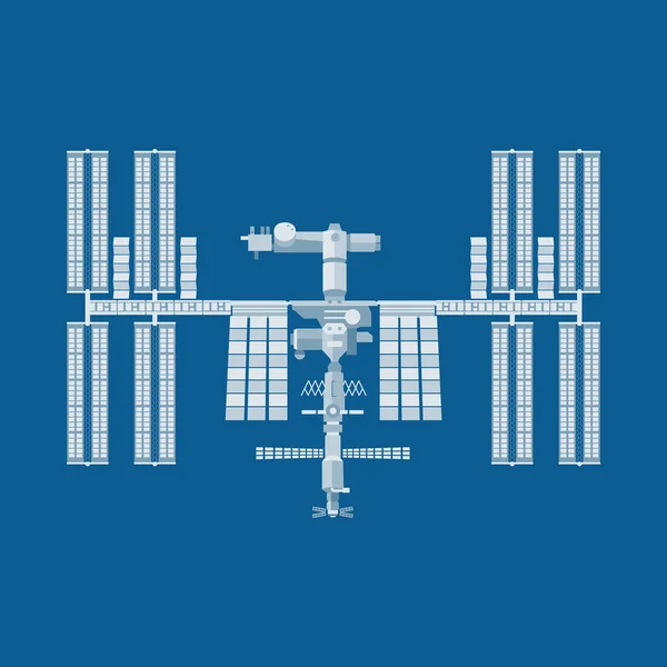 International Space Station Icon Iss Symbol — Stock Vector