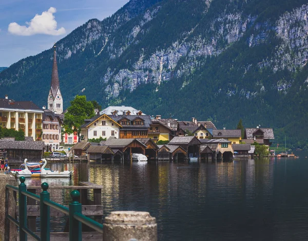 Scenic View Hallstatt Lakeside Village Austria — Stock Photo, Image