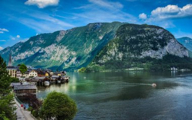 Avusturya Hallstatt lakeside Köyü