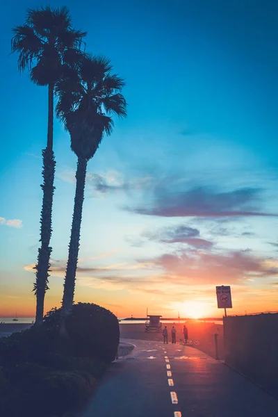 Pôr do sol na praia dos dedos — Fotografia de Stock