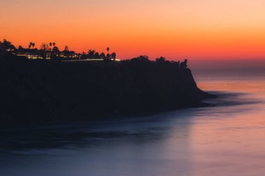 Palos Verdes sahil güneş battıktan sonra