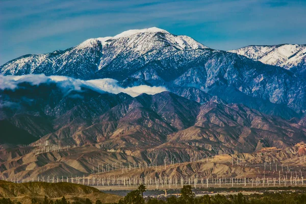 Hóval borított Mount San Jacinto — Stock Fotó