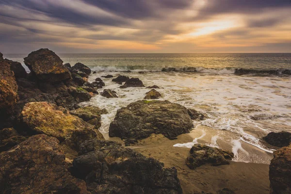 Farbenfroher Point Dume Sonnenuntergang — Stockfoto