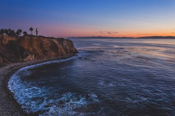 Ponto bonito Vicente farol ao pôr do sol — Fotografia de Stock