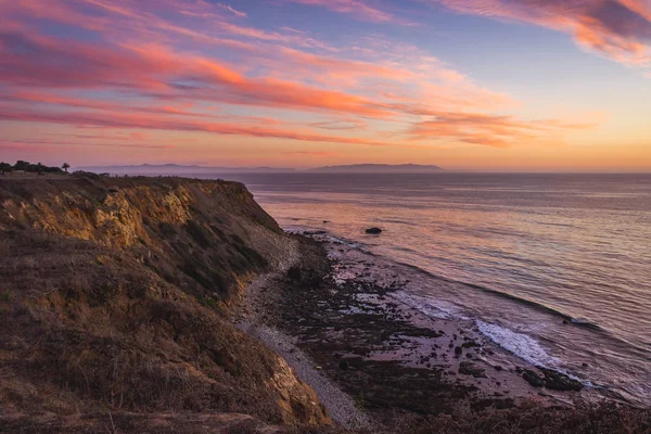 Kleurrijke Sunset gouden Cove — Stockfoto