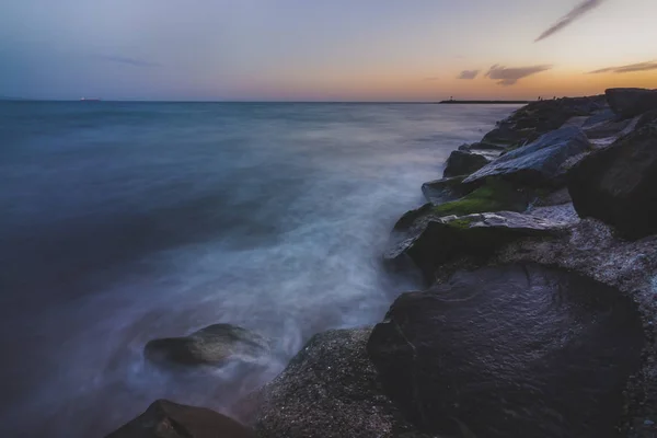 Ayak parmakları Beach günbatımı — Stok fotoğraf