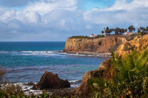 Point Vicente Deniz Feneri 'nin renkli manzarası — Stok fotoğraf