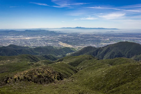 Εκπληκτική Θέα Της Κοιλάδας Του San Bernardino Από Βουνά Του — Φωτογραφία Αρχείου