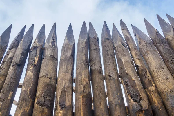 Palisade do forte romano reconstruído em Lugo — Fotografia de Stock