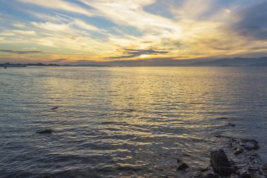 Gün batımında Arousa Haliç