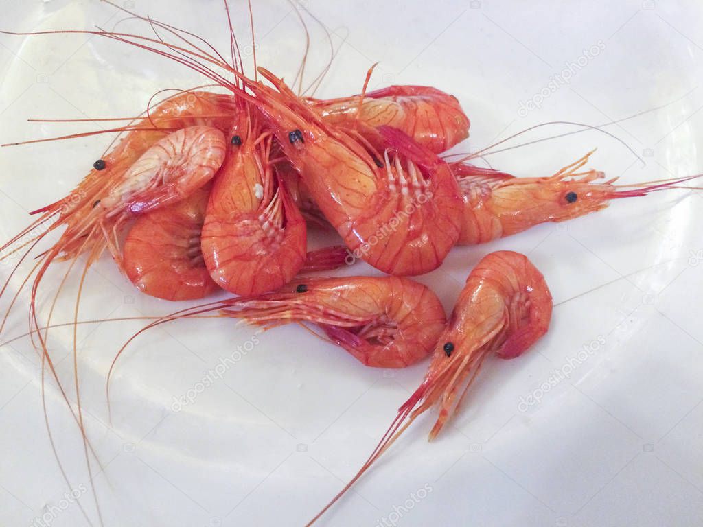 Cooked prawns ration