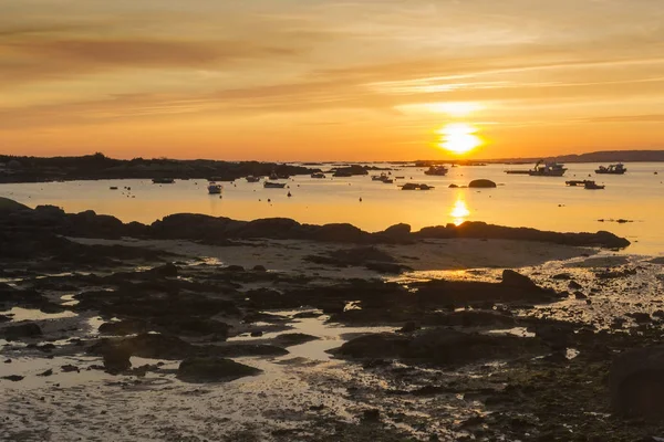 Abilleira stranden i solnedgången — Stockfoto