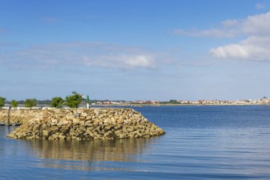 Harbor breakwater in Vilanova de Arousa
