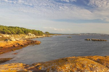 Arousa Island Sahil kayalar