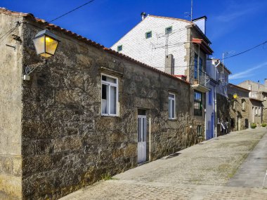 Eski cadde ve evler San Tome balıkçı köyü, Cambados kasabası