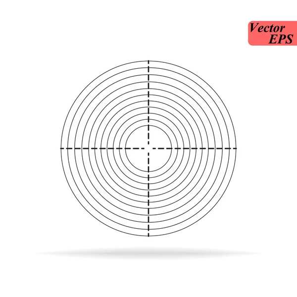 Icône cible, symbole vectoriel cible - illustration cible — Image vectorielle