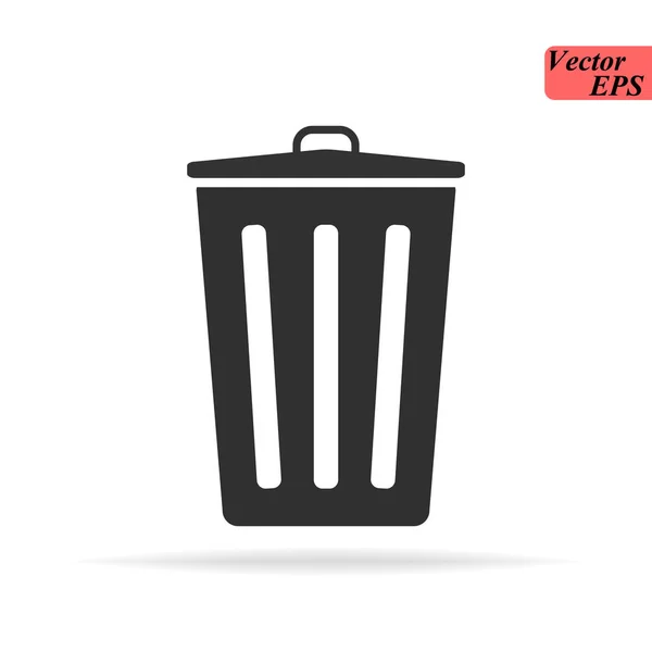 Une poubelle. Élimination des déchets. Recycler le vecteur d'icône — Image vectorielle