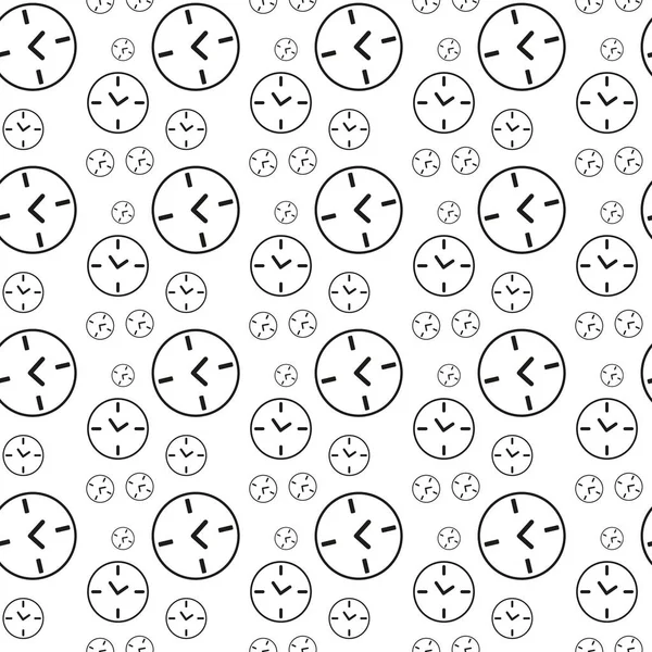 Icona dell'orologio modello senza soluzione di continuità su sfondo bianco. Illustrazione vettoriale — Vettoriale Stock
