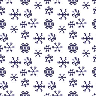 Kar Tanesi Noel 'i ve yeni yıl kusursuz model vektör çizimi